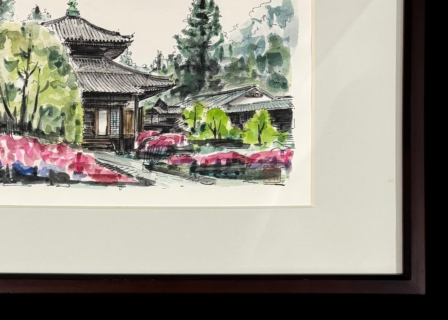 水彩画　絵画　骨董 曽根浩二 koji SONE 水彩画 絵画 美術 アート 風景画 - メルカリ