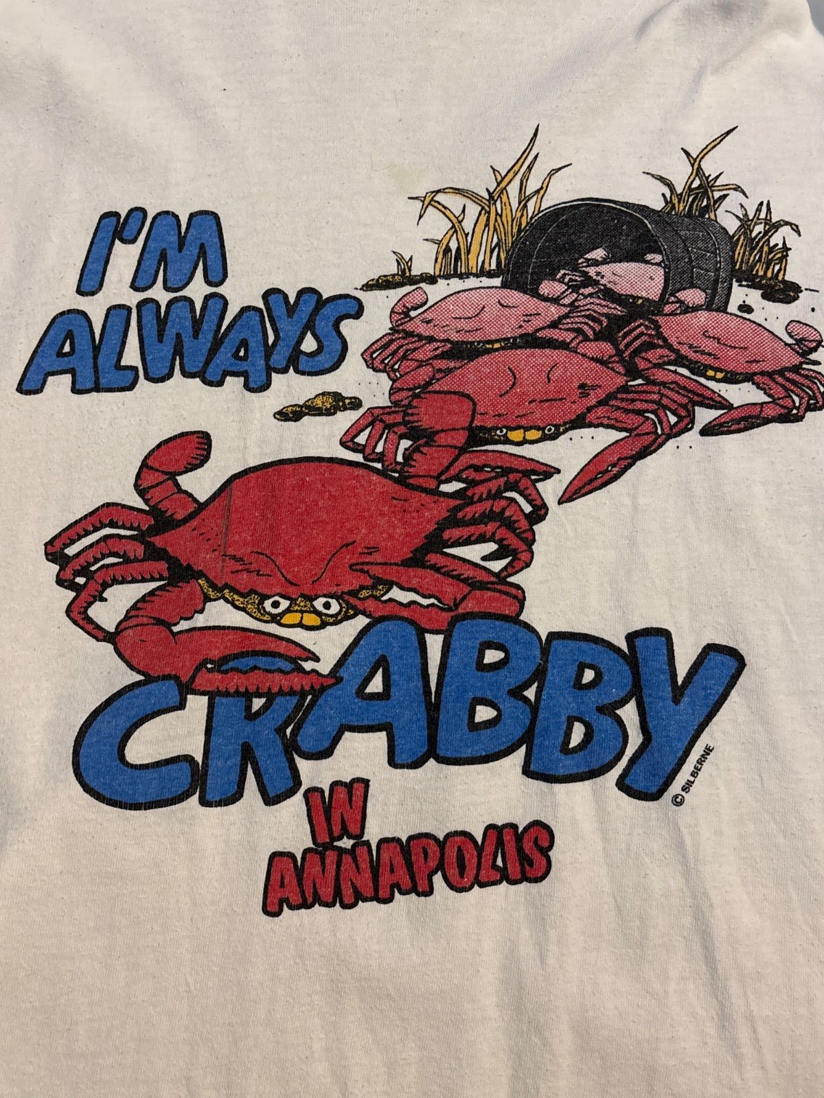 90s CRABBY 海 カニ 蟹 エビ ロブスター クラブ ヴィンテージ Tシャツ 
