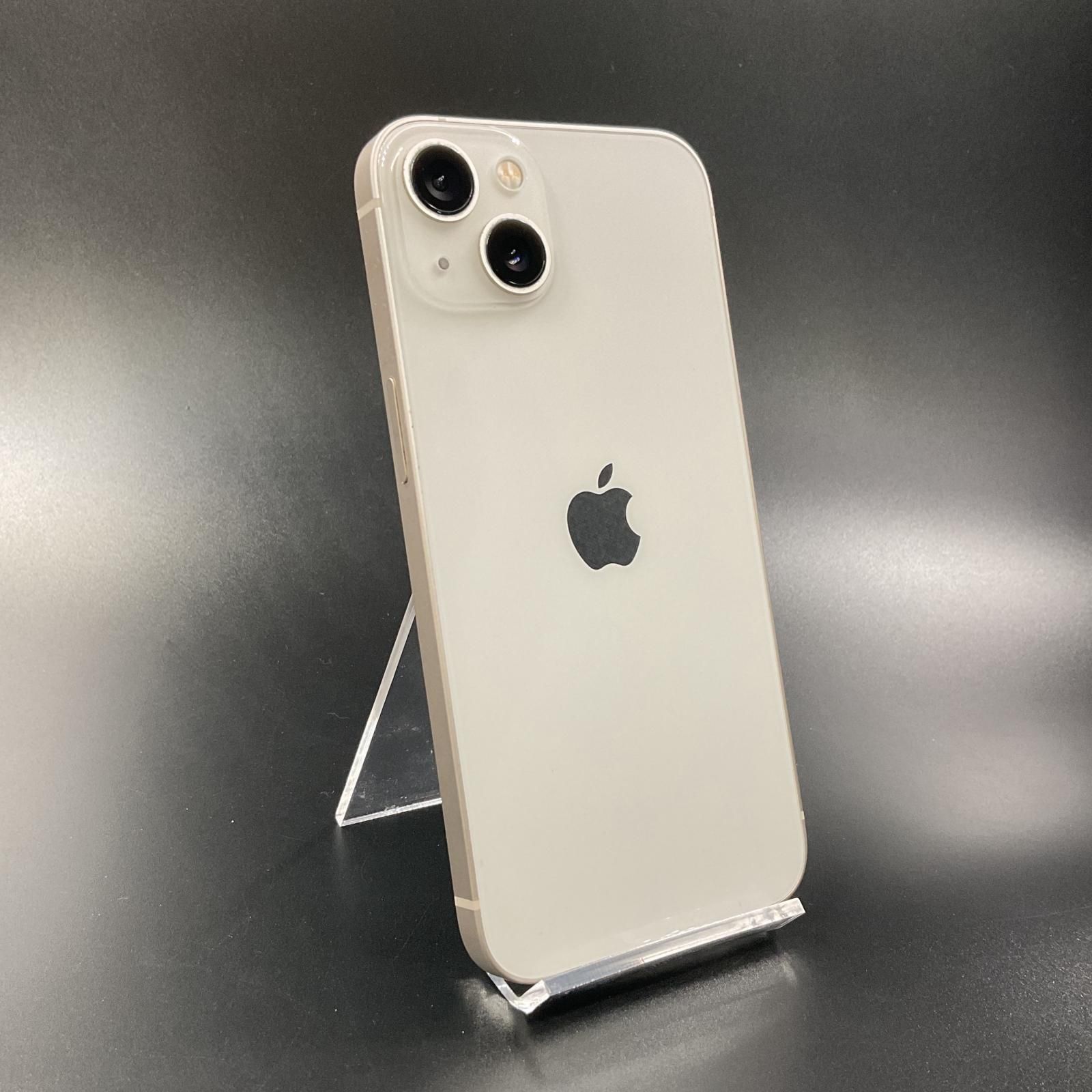 【全額返金保証】【最速発送】Apple iPhone 13 128GB スターライト au 76% 動作確認済
