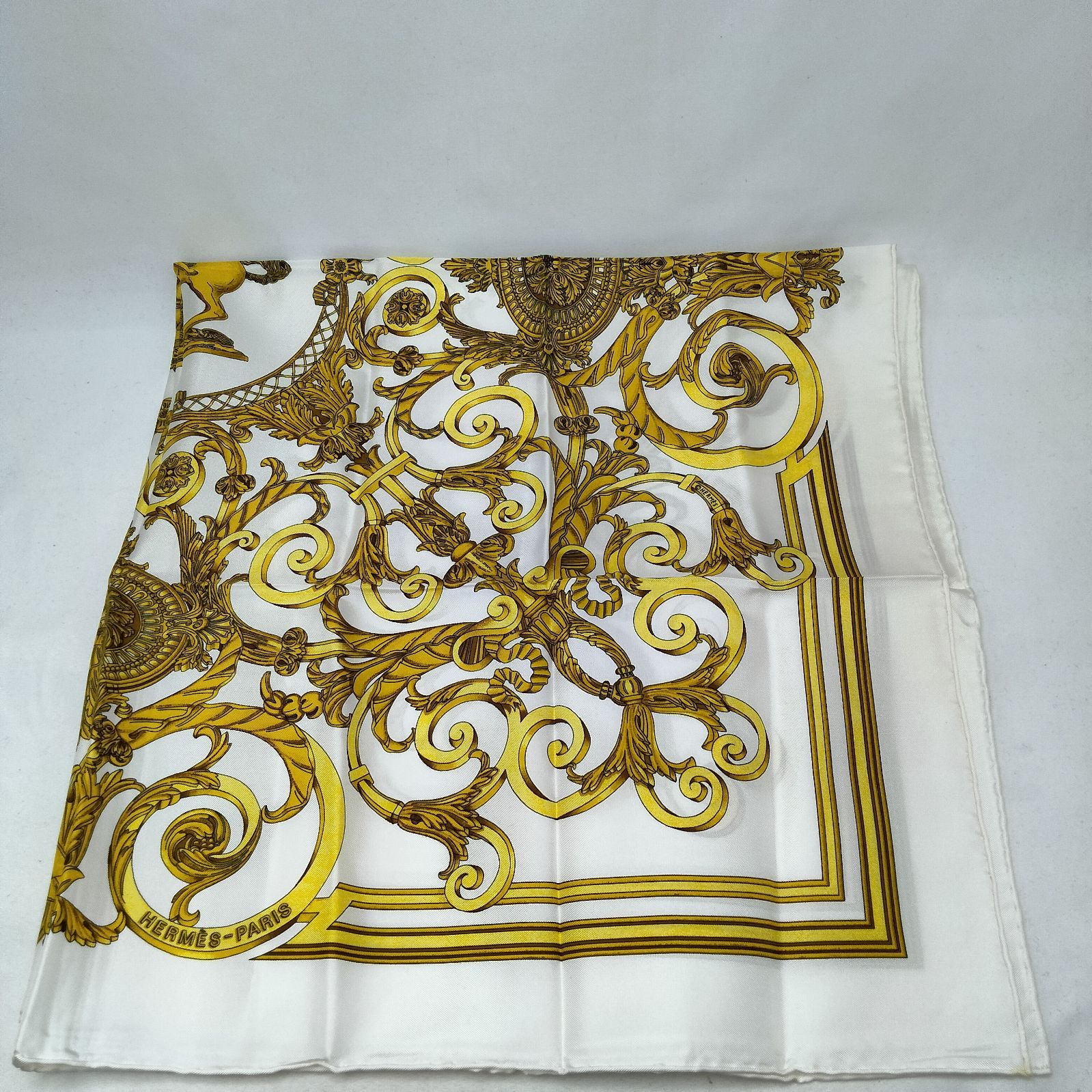 エルメス カレ90 大判 スカーフ シルクLES TUILERIES チュルリー公園