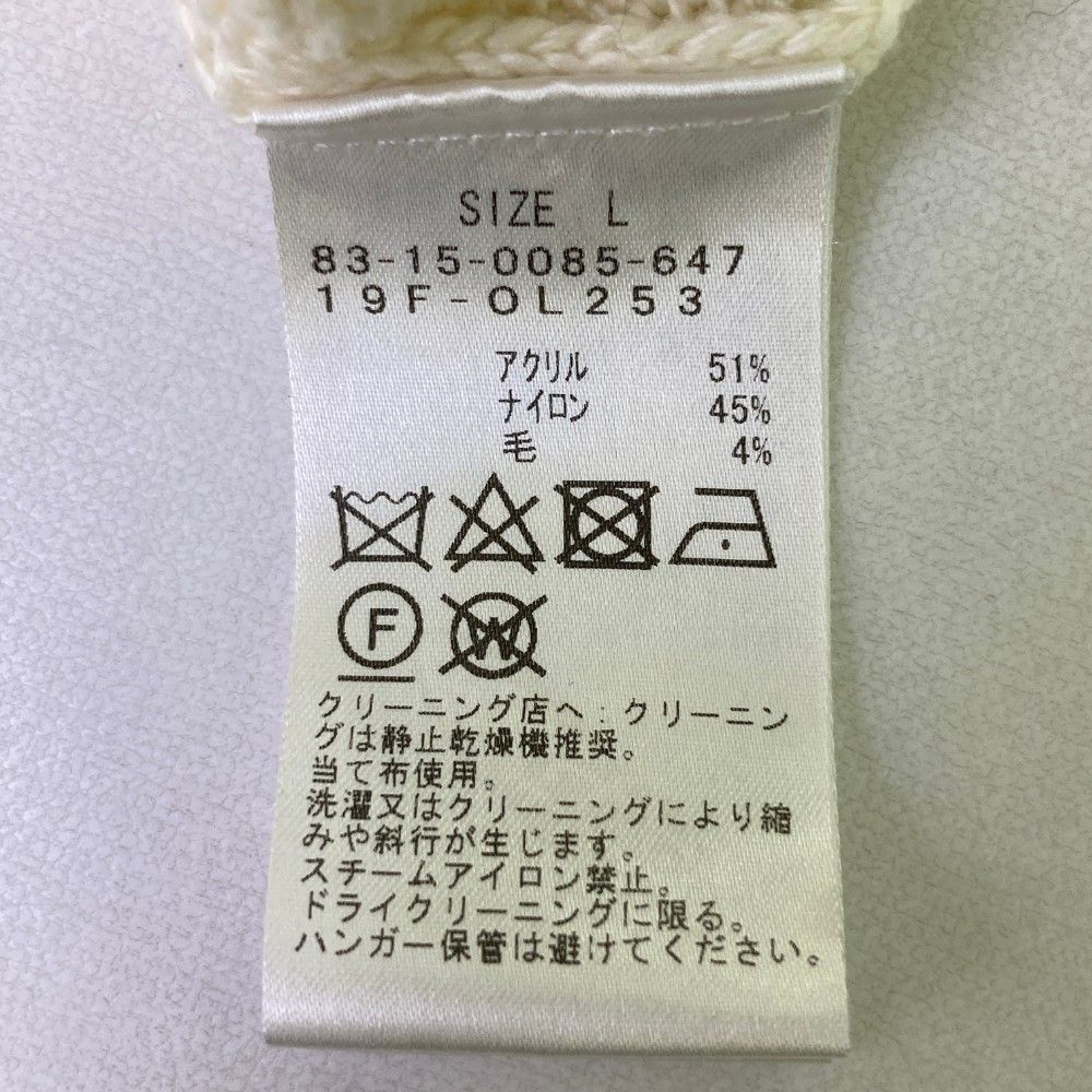 サイズ：L BEAMS GOLF ビームスゴルフ  ウール混 ニット 長袖ワンピース  ホワイト系 [240101453530] ゴルフウェア レディース ストスト サイズ：L BEAMS GOLF ビームスゴルフ ウール混 ニット 長袖