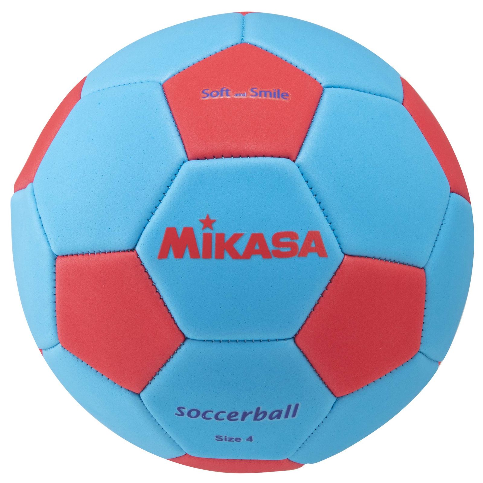 ミカサ(MIKASA) スマイルサッカーボール 4号(小学生向け)マシン縫い ブルー/レッド STPEF4-SBLR 推奨内圧0.20~0.30(kgf/) [ブルー/レッド] [4号(小学生向け)]