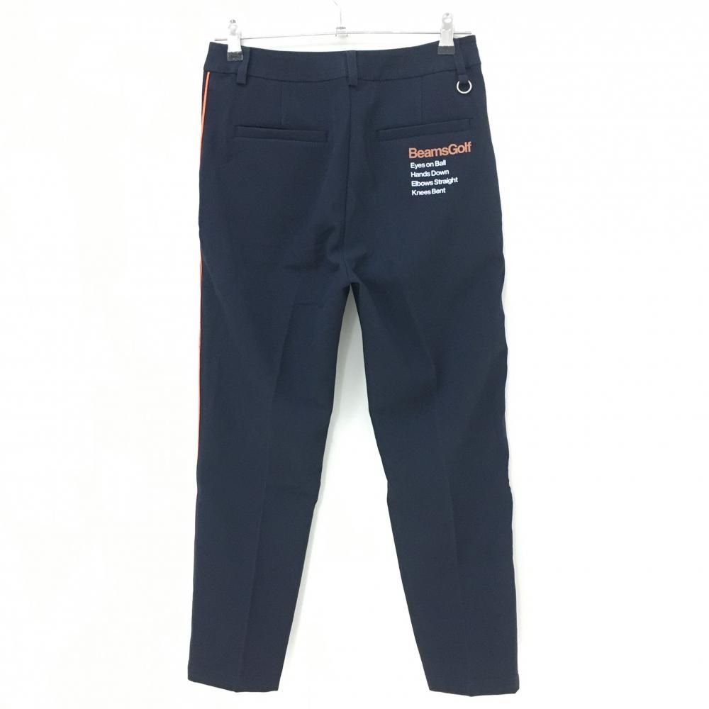 ビームスゴルフ パンツ ネイビー×オレンジ サイドパイピングライン