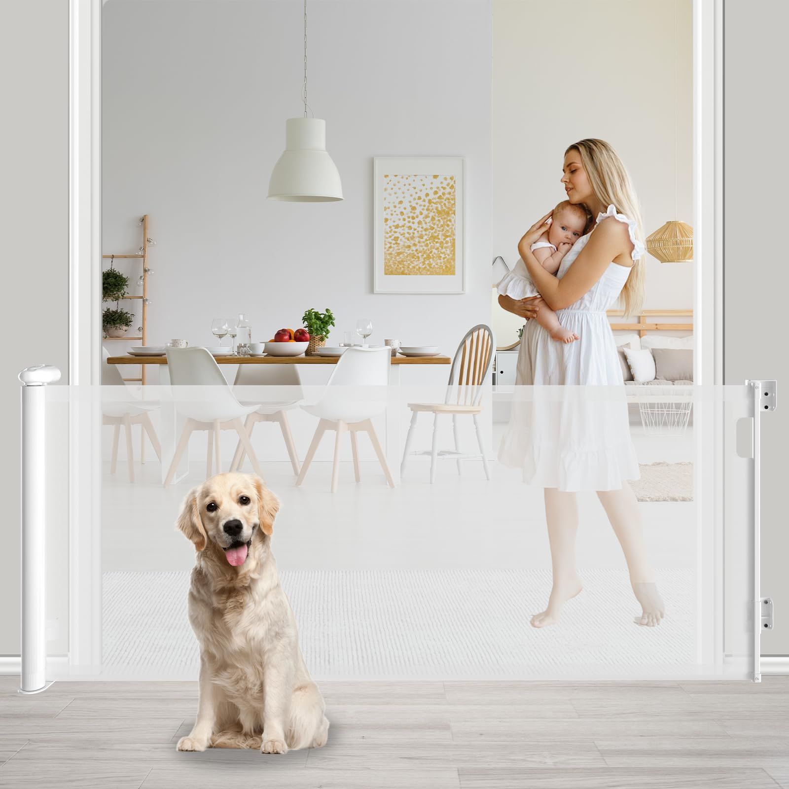 ロール 最大取付幅300cm 最大取付幅3m 高さ88cm 超ロング Baby ベビーゲート 階段上 ワイドゲート 巻き取り式 段差なし バリアフリー ベビー Fairy 伸縮型 格納式ベビーゲート ペットゲート 引き込み メッシュ布 エルフ 赤ちゃんゲート