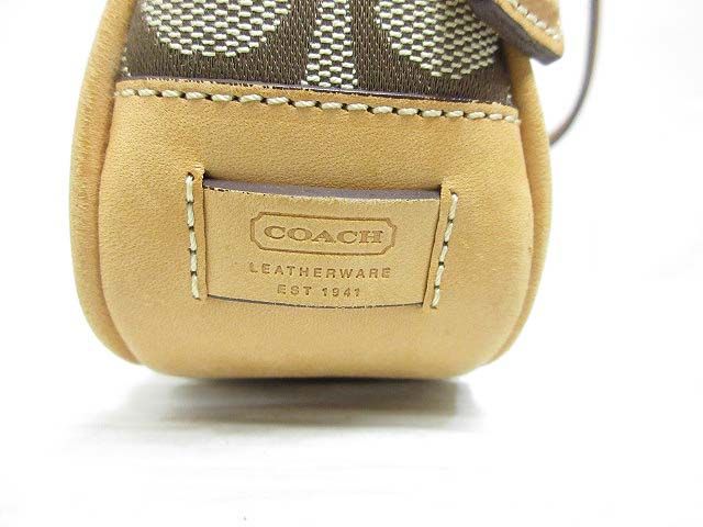 正規品　COACH コーチ　希少カラー　アクセサリーポーチ　ミニバッグ　6094 1円◇美品 COACH コーチ アクセサリーポーチ ハンドバッグ 6094