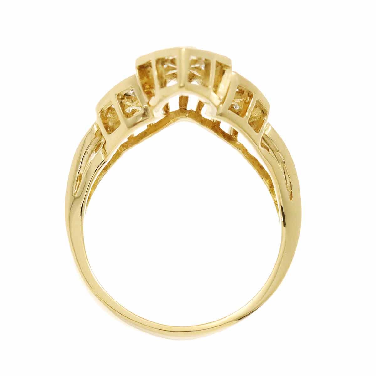 リング 12.5号 ダイヤ 0.79ct K18 YG イエローゴールド 750 指輪  