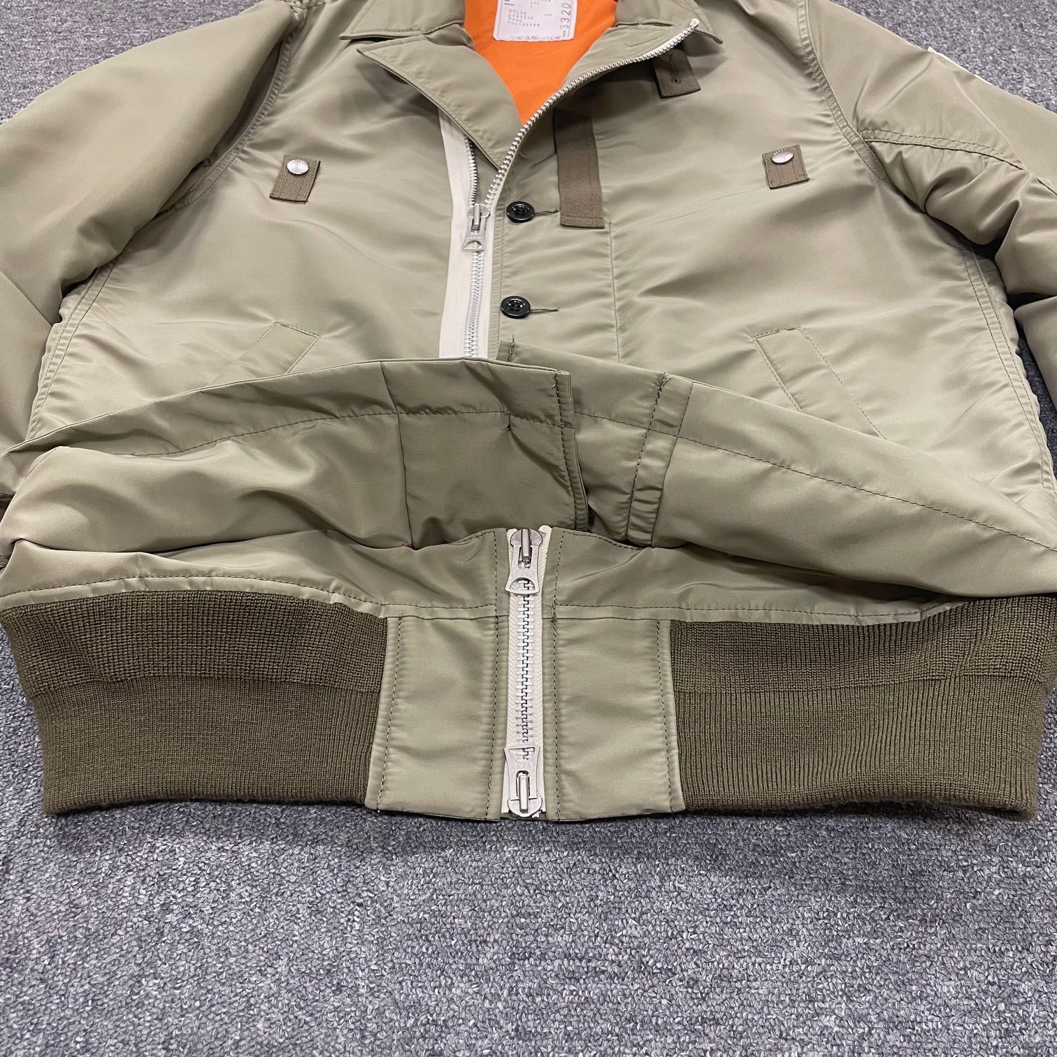 sacai 24SS コントラストトリム ボンバージャケット フライト