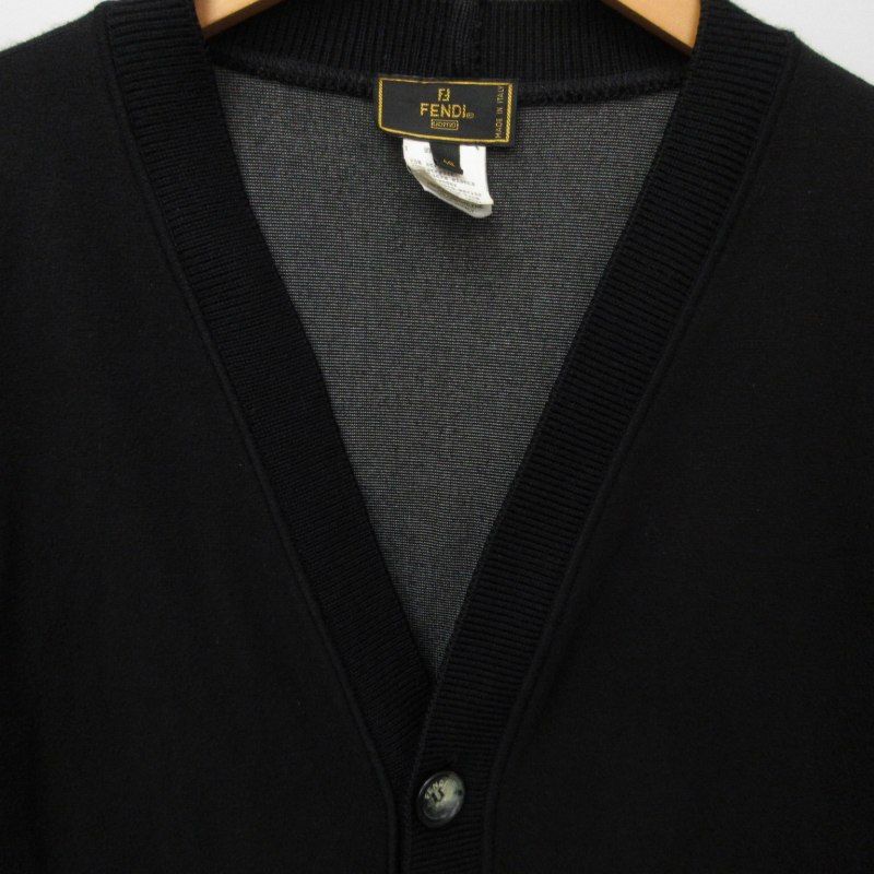 フェンディ FENDI 美品 90s ヴィンテージ フリース地 カーディガン 