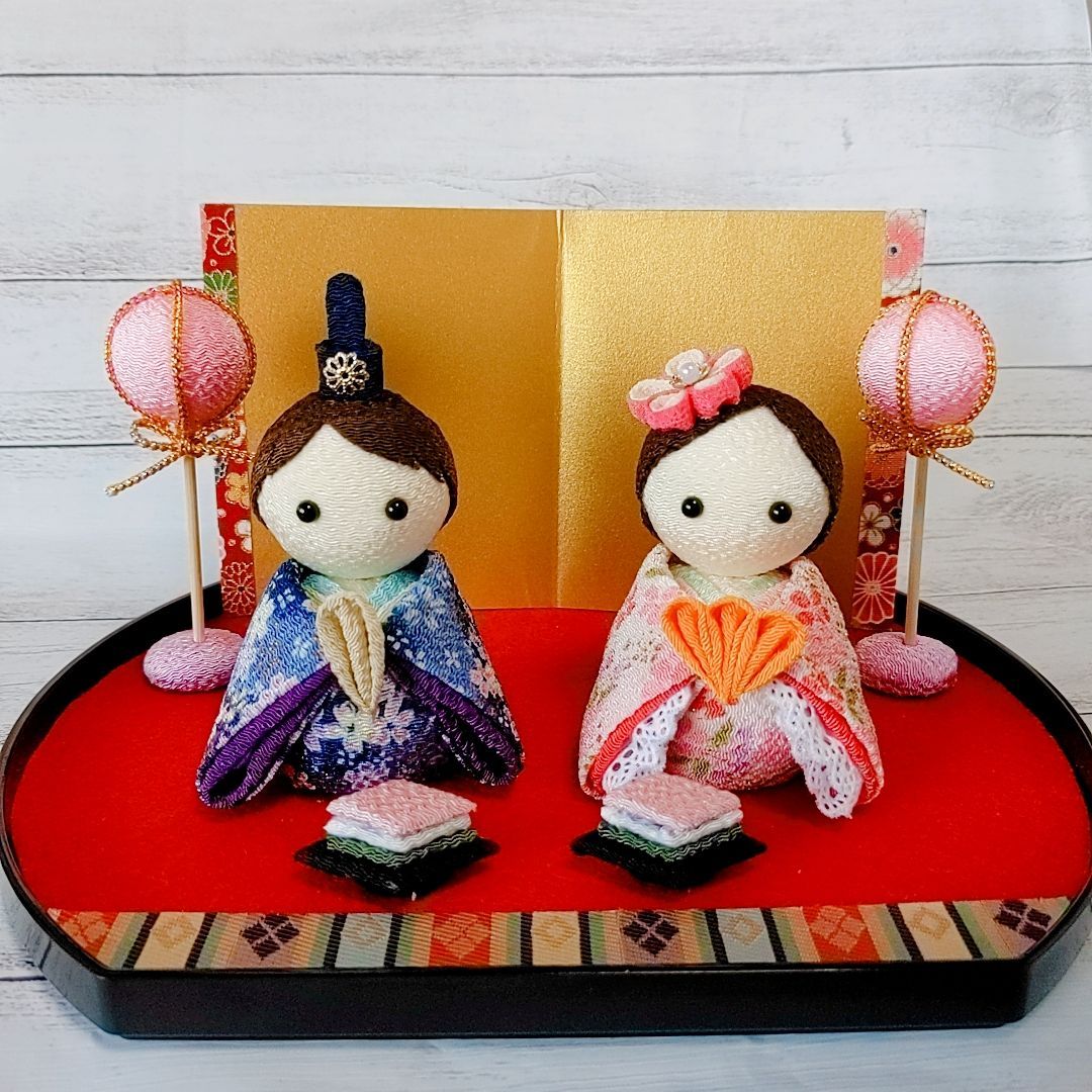 手作り うさぎ雛 古布 ひな祭り ちりめん細工 - ひな祭り 手作り うさぎ雛 古布 ひな祭り ちりめん細工 - ひな祭り