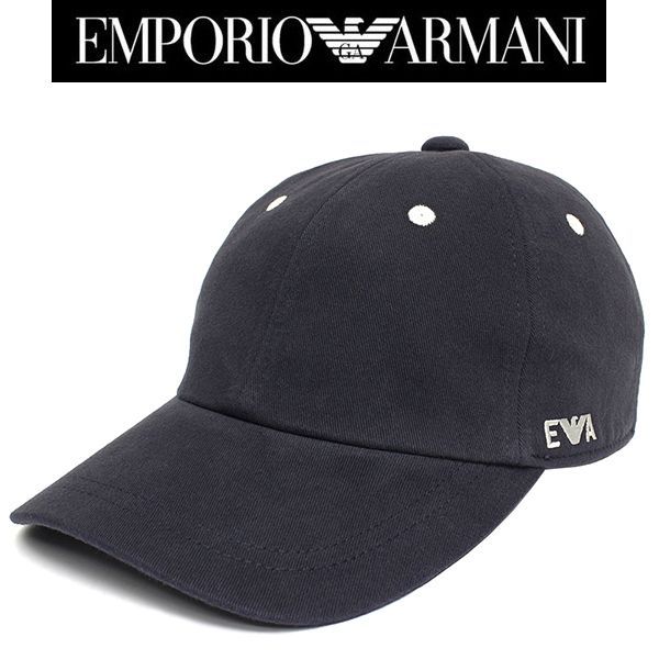 56〜61cm新品 エンポリオ アルマーニ 帽子 キャップ ネイビーブルー