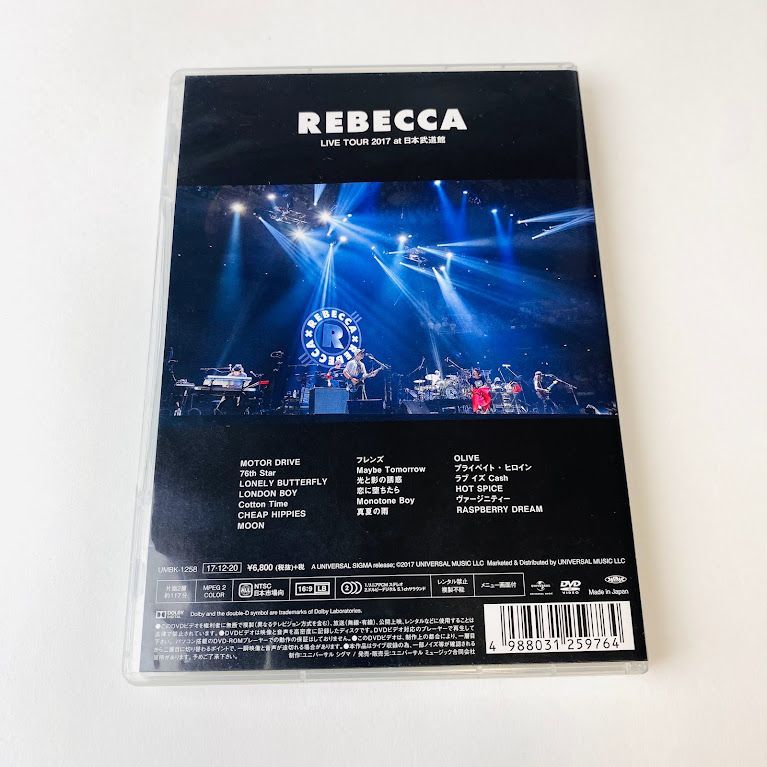 DVD】レベッカ REBECCA / REBECCA LIVE TOUR 2017 at 日本武道館