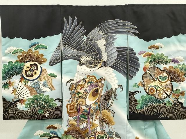 京の呉服や かつおか] 【正絹】 お宮参り着物 （初着・産着） 男児 M2-