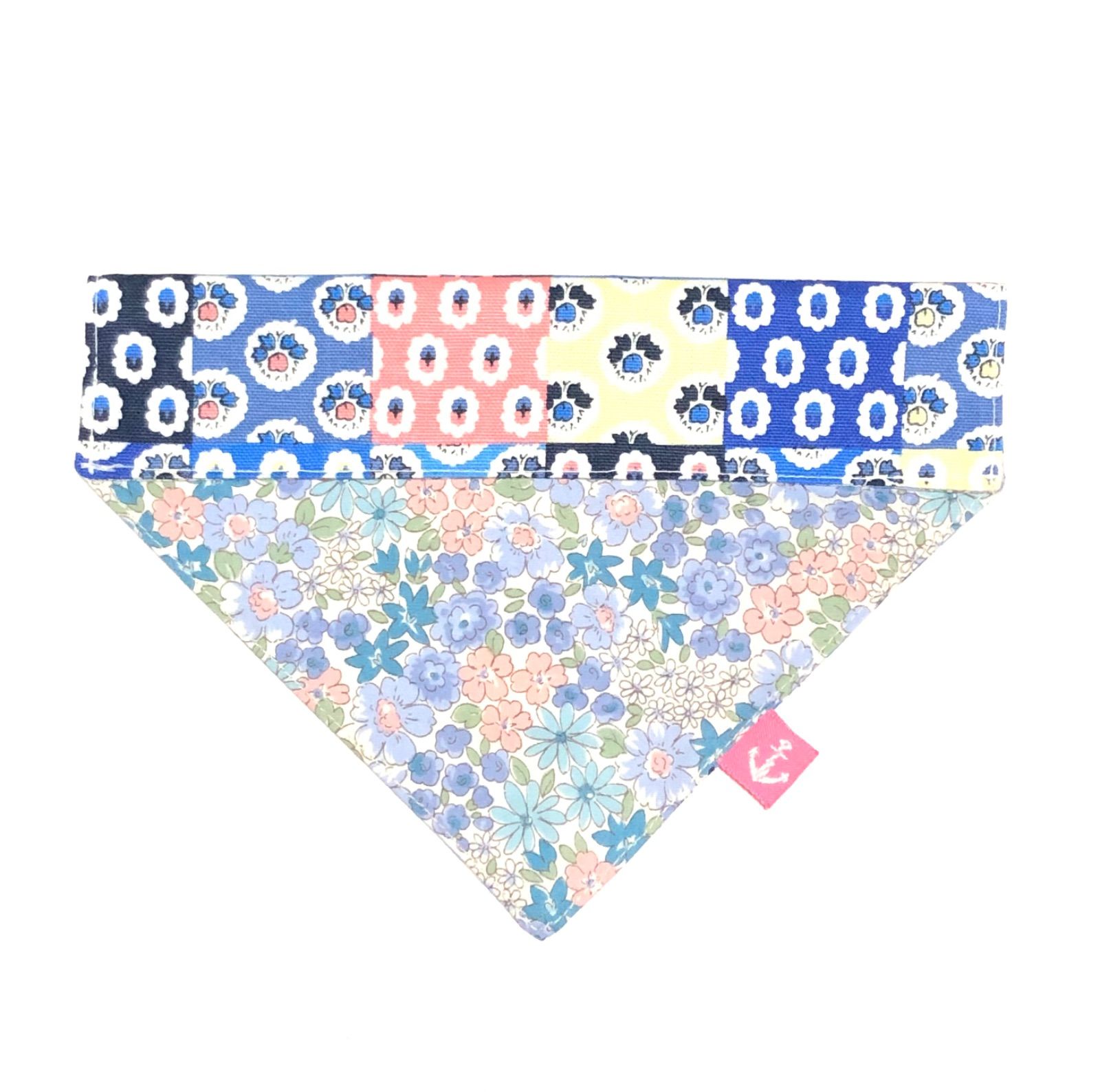 No.2692☘️ 犬猫用 リバーシブルバンダナ XSサイズ ハワイアン イエロー No.2692☘️ 犬猫用 リバーシブルバンダナ XSサイズ ハワイアン