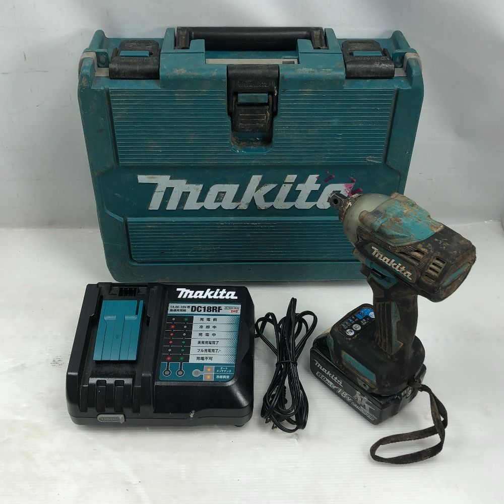 MAKITA マキタ 締め付け工具 インパクトレンチ 充電器 充電池1個 ケース付 コードレス式 TW300D ブルー