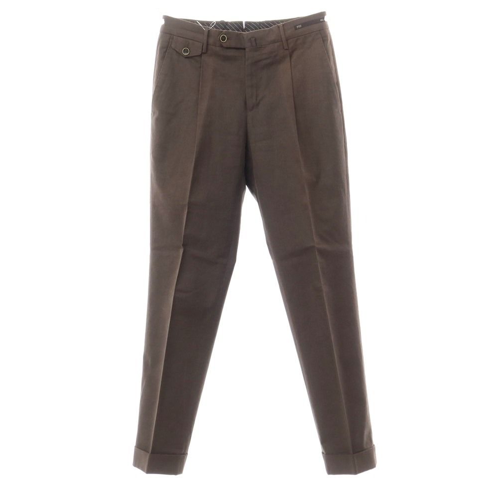【中古】ピーティーゼロウーノ PT01 LOWER EAST SIDE HEPCAT ストレッチコットン スラックスパンツ アッシュブラウン【サイズ44】【メンズ】