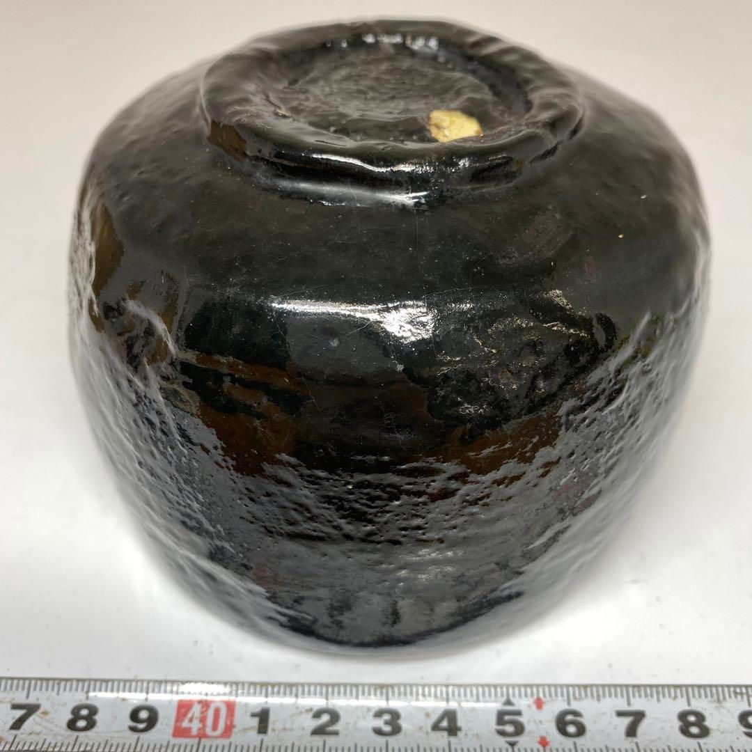 光悦写黒茶碗黒茶碗共箱直径10.7cm東H5-1107