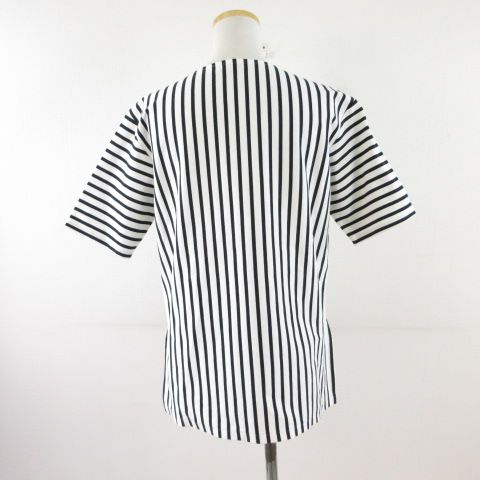 スタジオピッコーネ STUDIO PICONE カットソー Tシャツ 半袖 ボーダー 白 38 *T288 レディース スタジオピッコーネ STUDIO PICONE カットソー Tシャツ 半袖