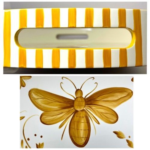 Dior ディオール BEE ラージ ラウンド トレイ 木材 ラッカー