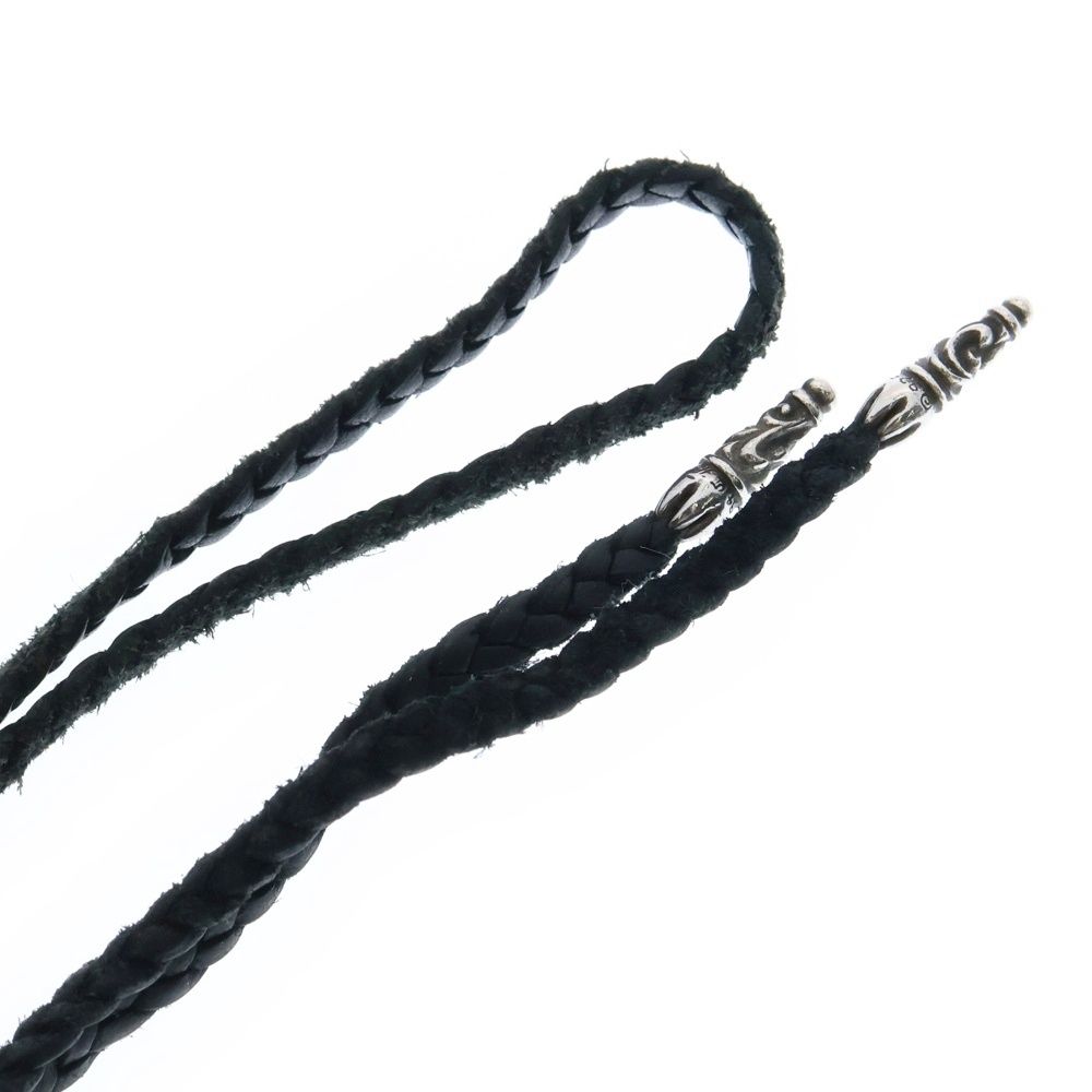 【鑑定済】クロムハーツ LEATHER BRAID スクロール レザーブレード 2024セール CHROME HEARTS クロムハーツ LEATHER BRAID