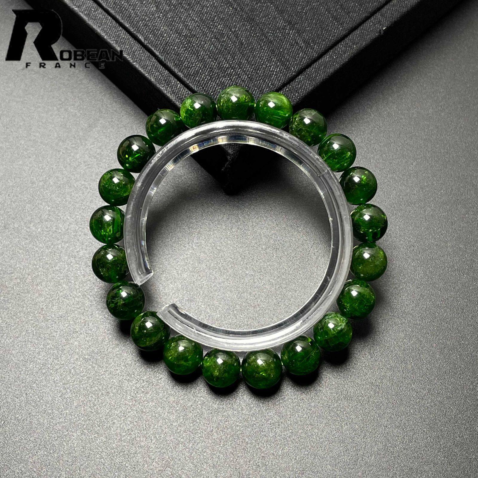 上級 EU製 定価19万円★ROBEAN・ダイオプサイド・ブレスレット★パワーストーン 天然石 アクセサリー 綺麗 オシャレ プレゼント2 ギフト 8.8-9.3mm M0626673
