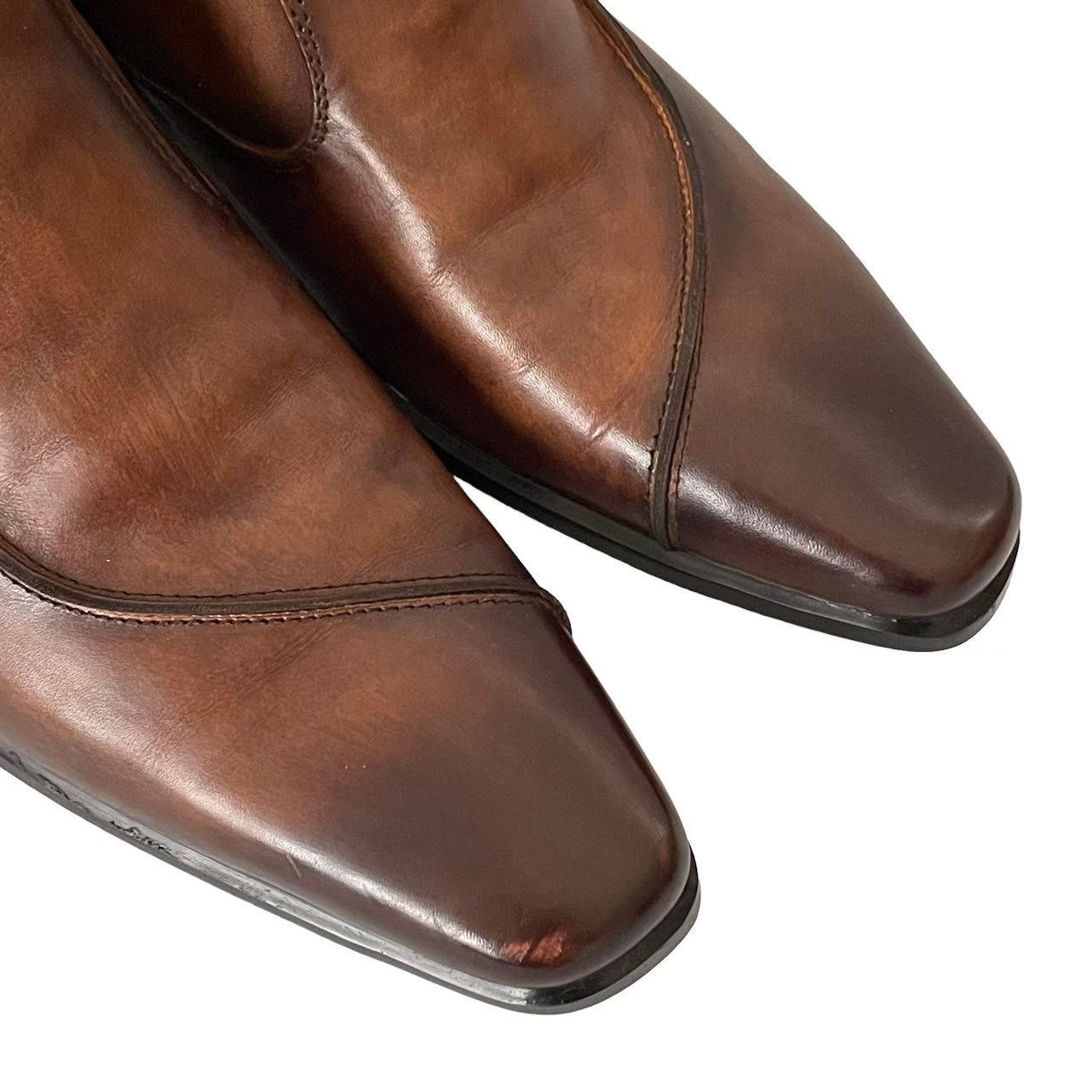 TRUSSARDI トラサルディ ブーツ TR10241 茶 本革 チャック 靴
