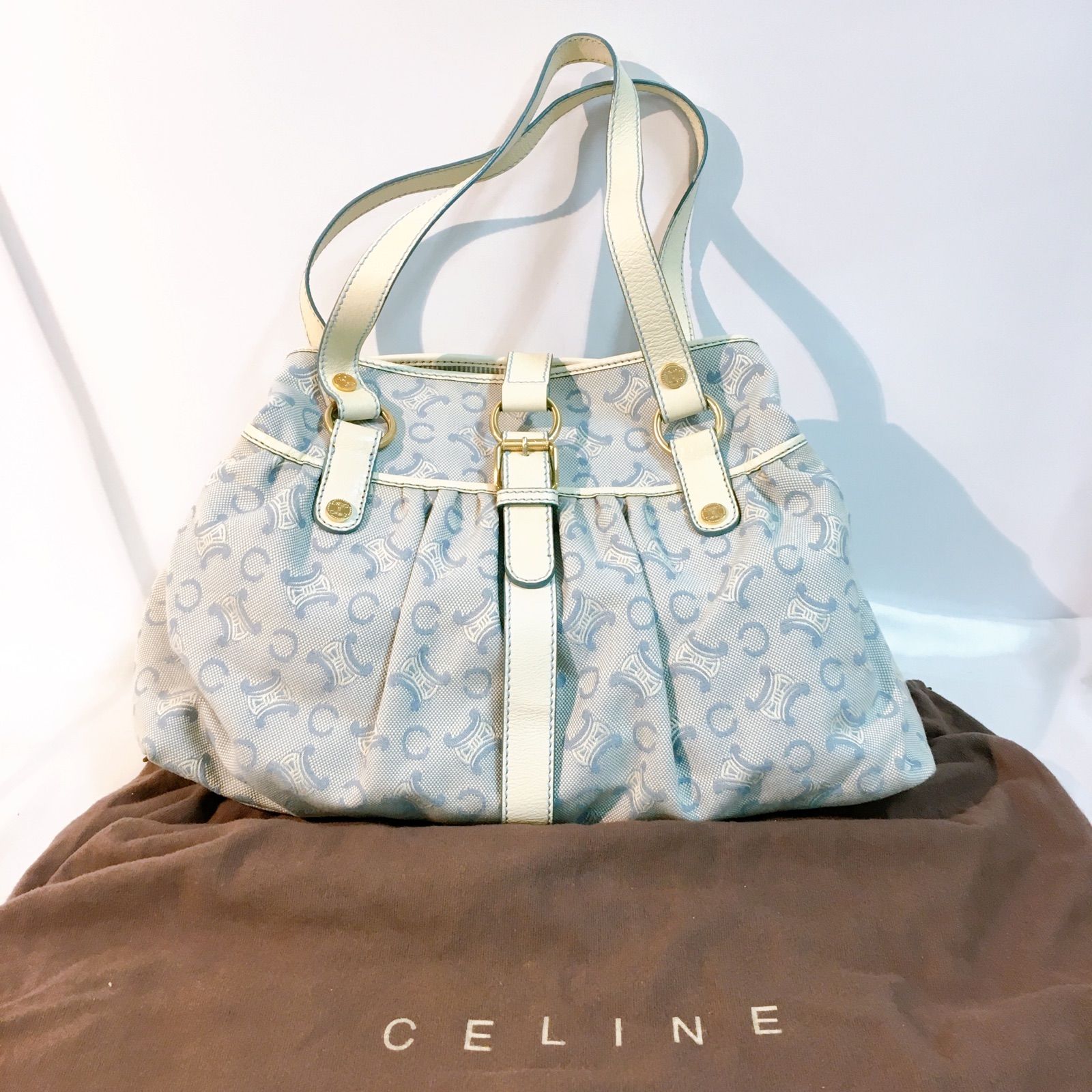 CELINE セリーヌ バンドバック ショルダーバッグマカダム キャンバス