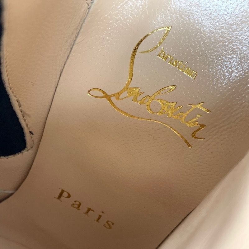 未使用 クリスチャンルブタン Christian Louboutin ARNOEUD ブーツ ショートブーツ 靴 シューズ リボン スエード ブラック  黒 - メルカリ