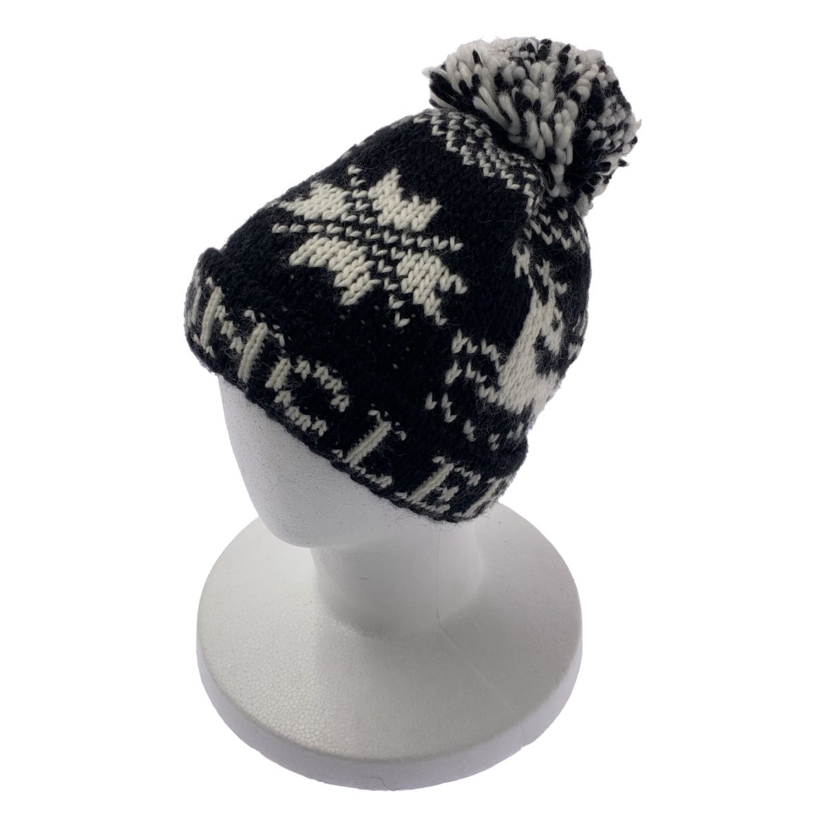 MONCLER | モンクレール | ノルディック柄 ニット 帽子 | ブラック|ホワイト | レディース