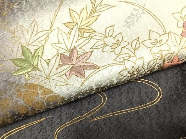 訪問着 美しい風景に金彩 着物 正絹 一つ紋 袷 広衿 RK-3419 訪問着 美しい風景に金彩 着物 正絹 一つ紋 袷 広衿 RK-3419