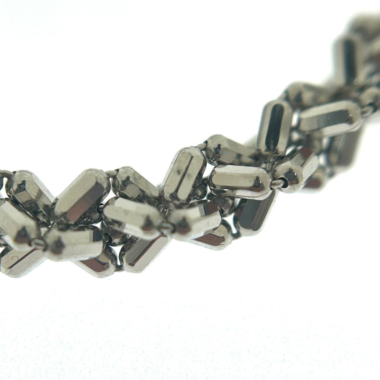 新品未使用品 Pt850 スパイク チェーン ネックレス 36.06g 60cm 大  