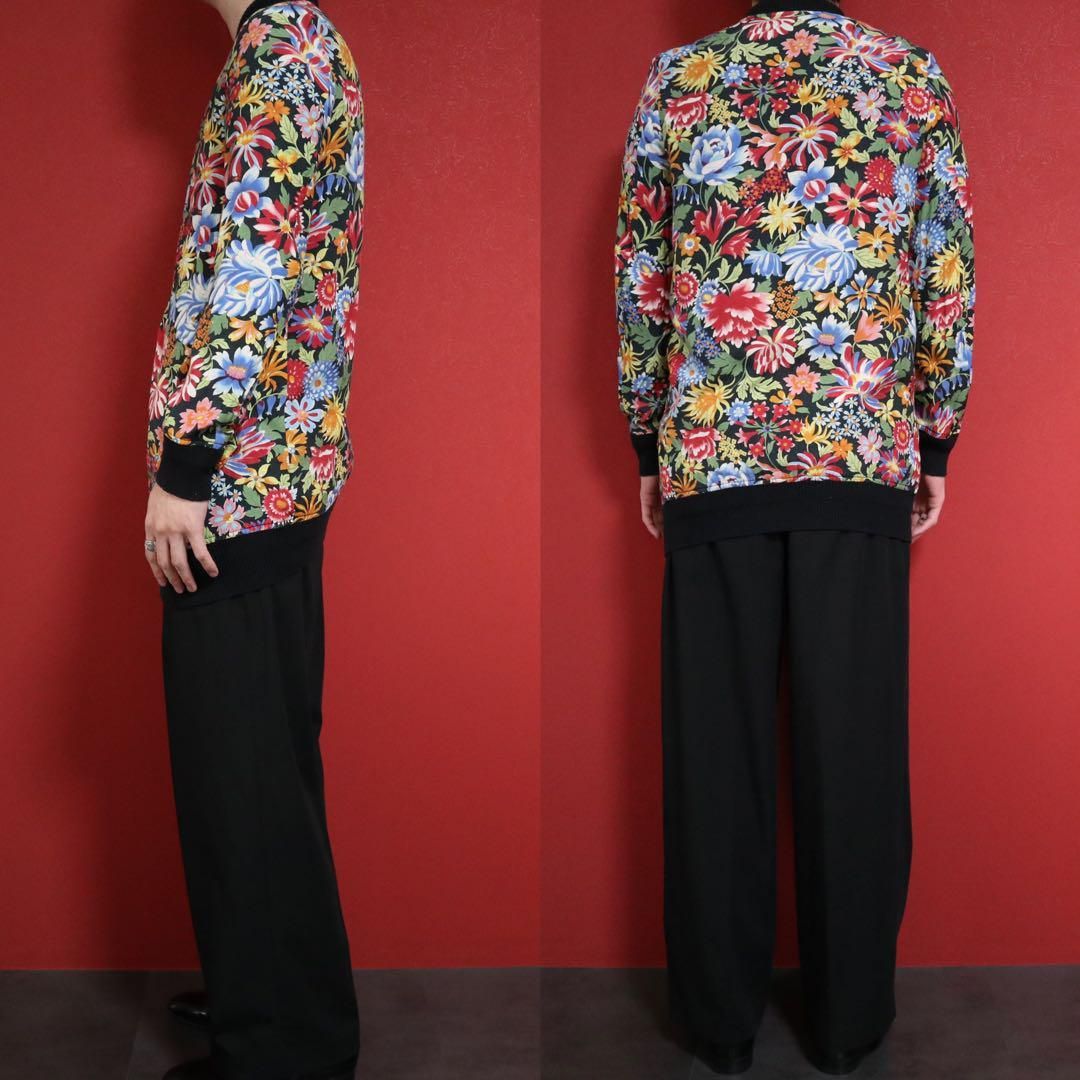 【美品】Y's ワイズ ヨウジヤマモト 花柄 ブルゾン ジャケット 1 極希少】y's ヨウジヤマモト 花柄 フラワー リバーシブル ジップ