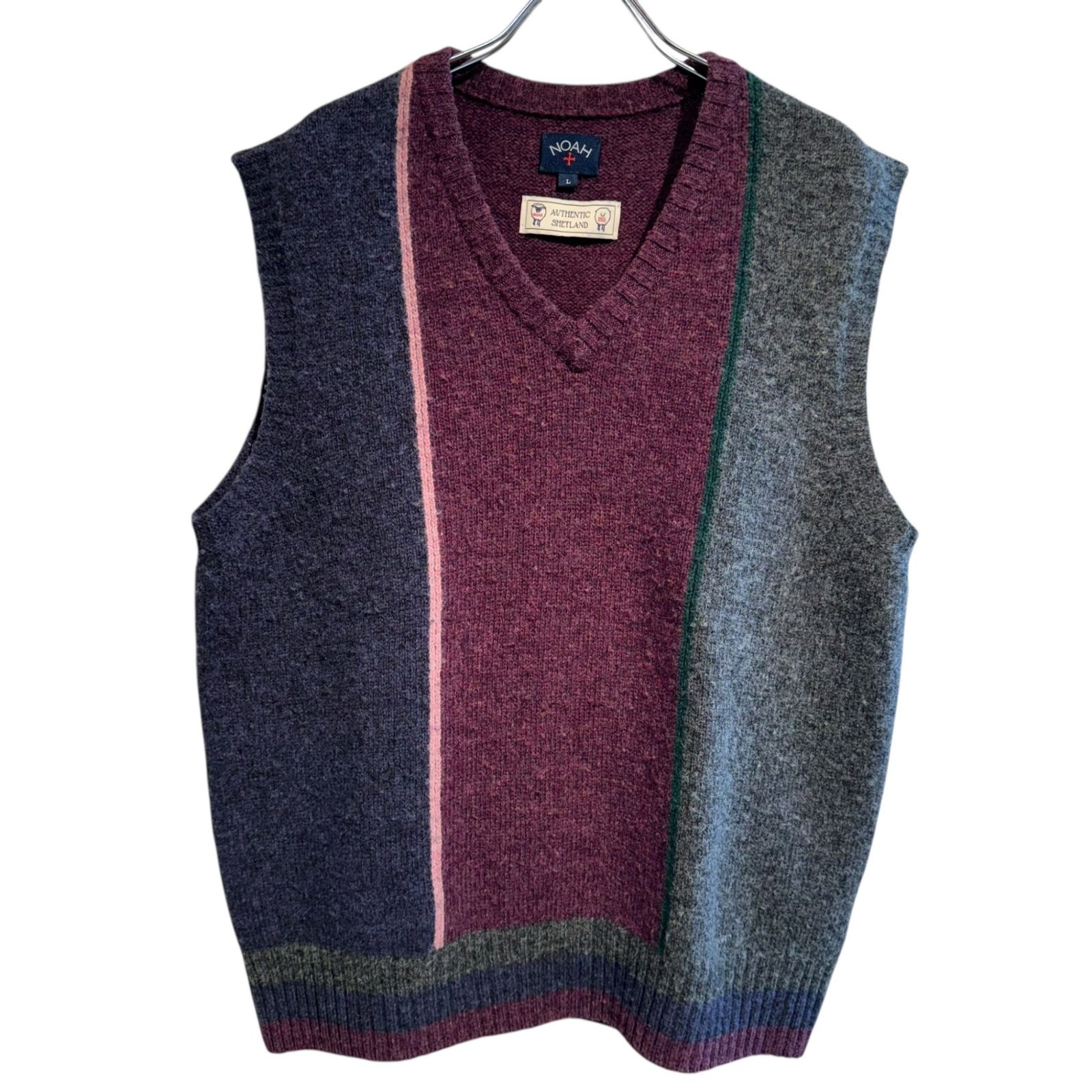 NOAH (ノア) ③ 23080122001230 Shetland Block Sweater Vest メンズ