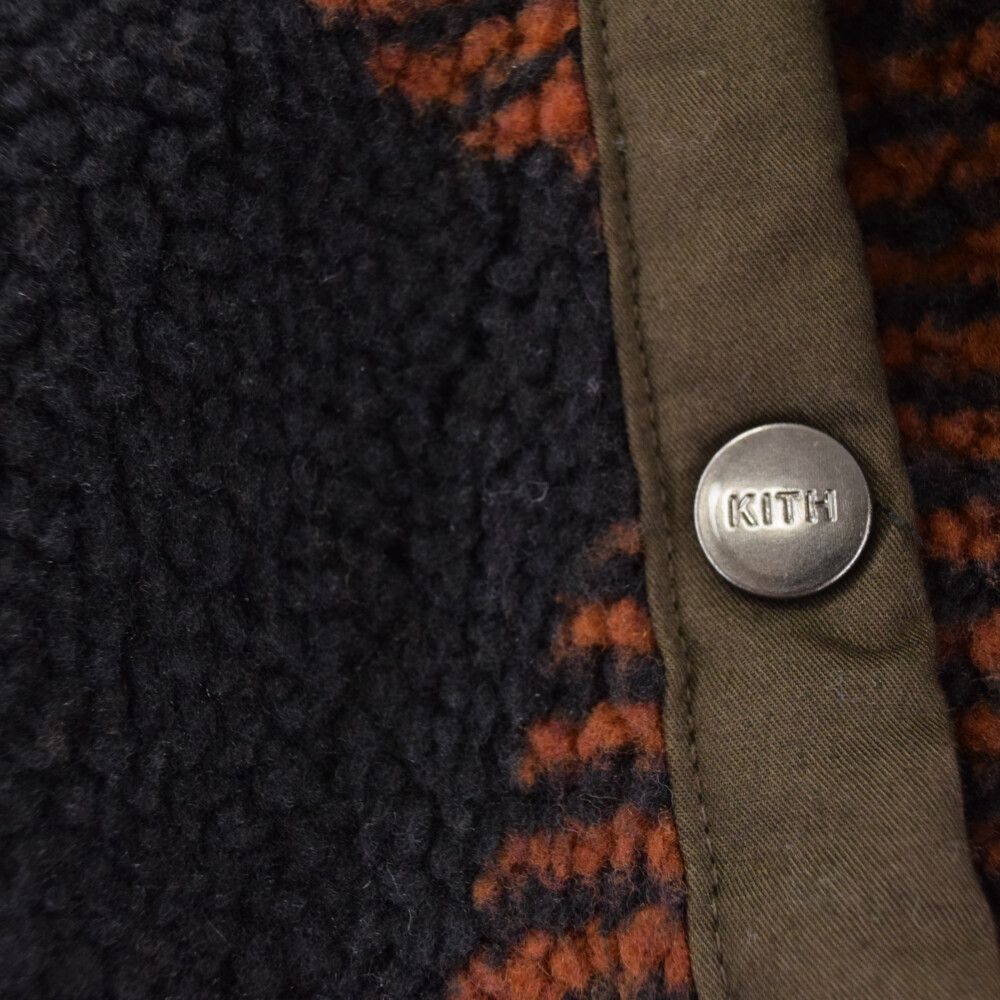 KITH (キス) 22AW PEARSALL LINER JACKET チェック柄ボアフリース 