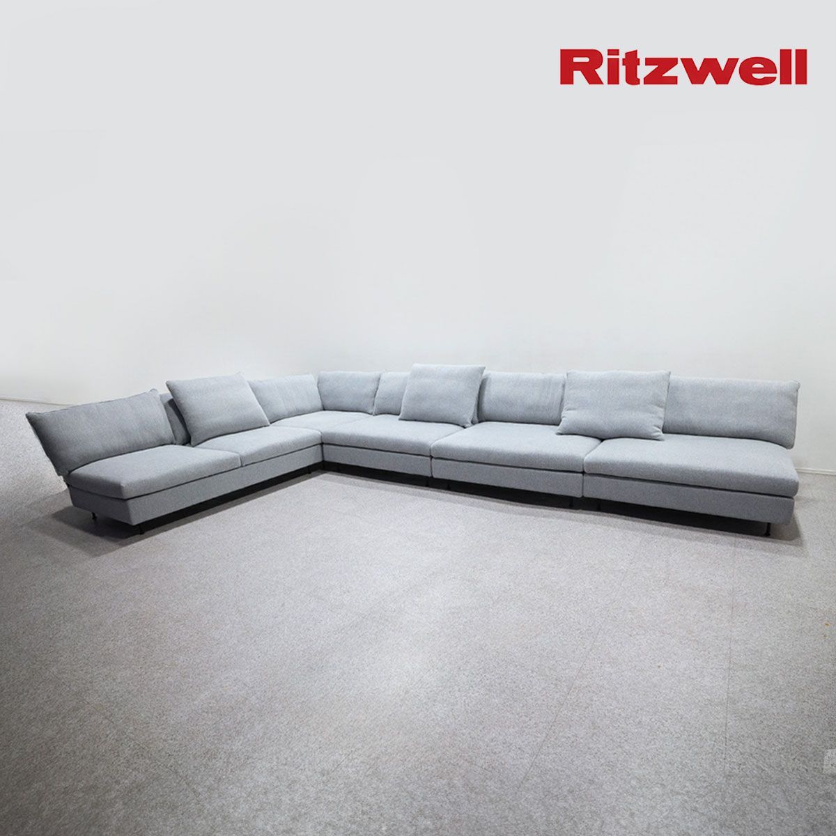 展示品】Ritzwell リッツウェル LIGHT FIELD ライトフィールド コーナー ソファー L字 ソファ ファブリック ライトグレー  ミヤモト シンサク 定価229万 - メルカリ