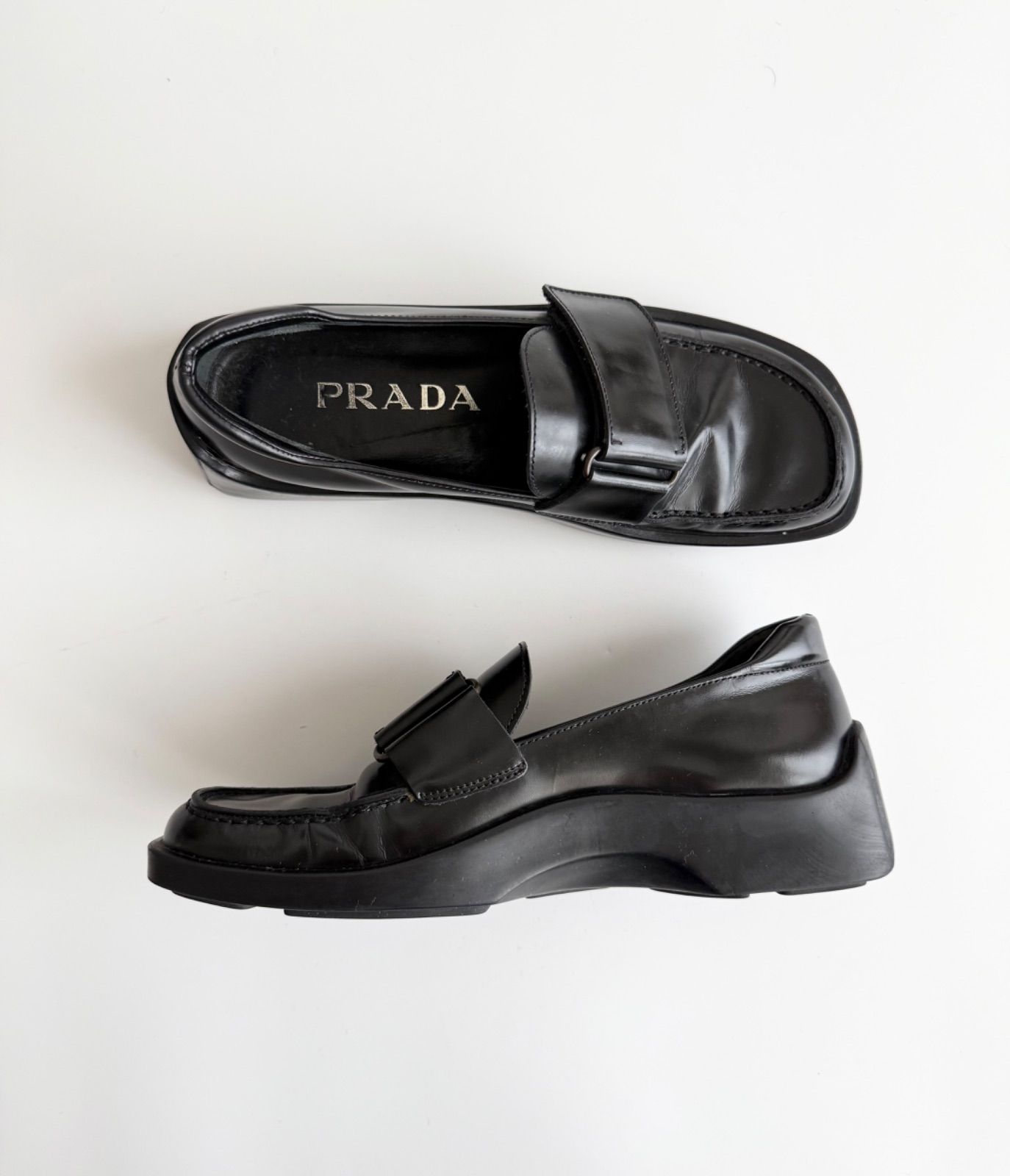 SS1999 FW1999 PRADA レザーシューズ スクエアトゥシューズ SS1999 Prada womens square too shoes プラダ 1999年 archive