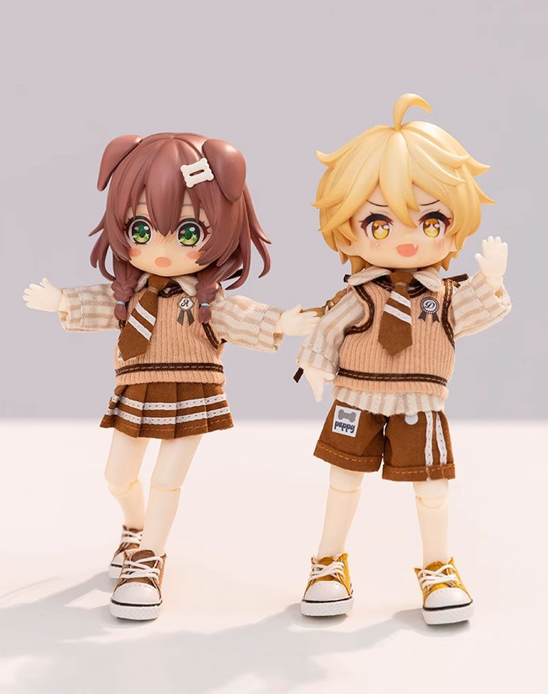 オビツ11 ドール服 制服風セットアップ 撮影小物 ぬい撮り 人形用 12分