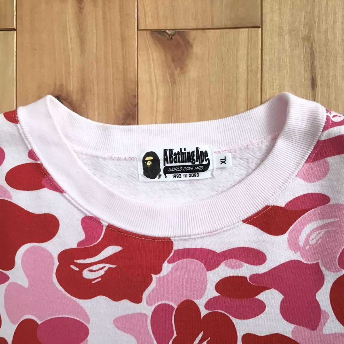 A BATHING APE メッシュ 長袖 L ピンク カモ ☆XL☆ ABC camo pink シャーク 長袖スウェット a bathing ape BAPE