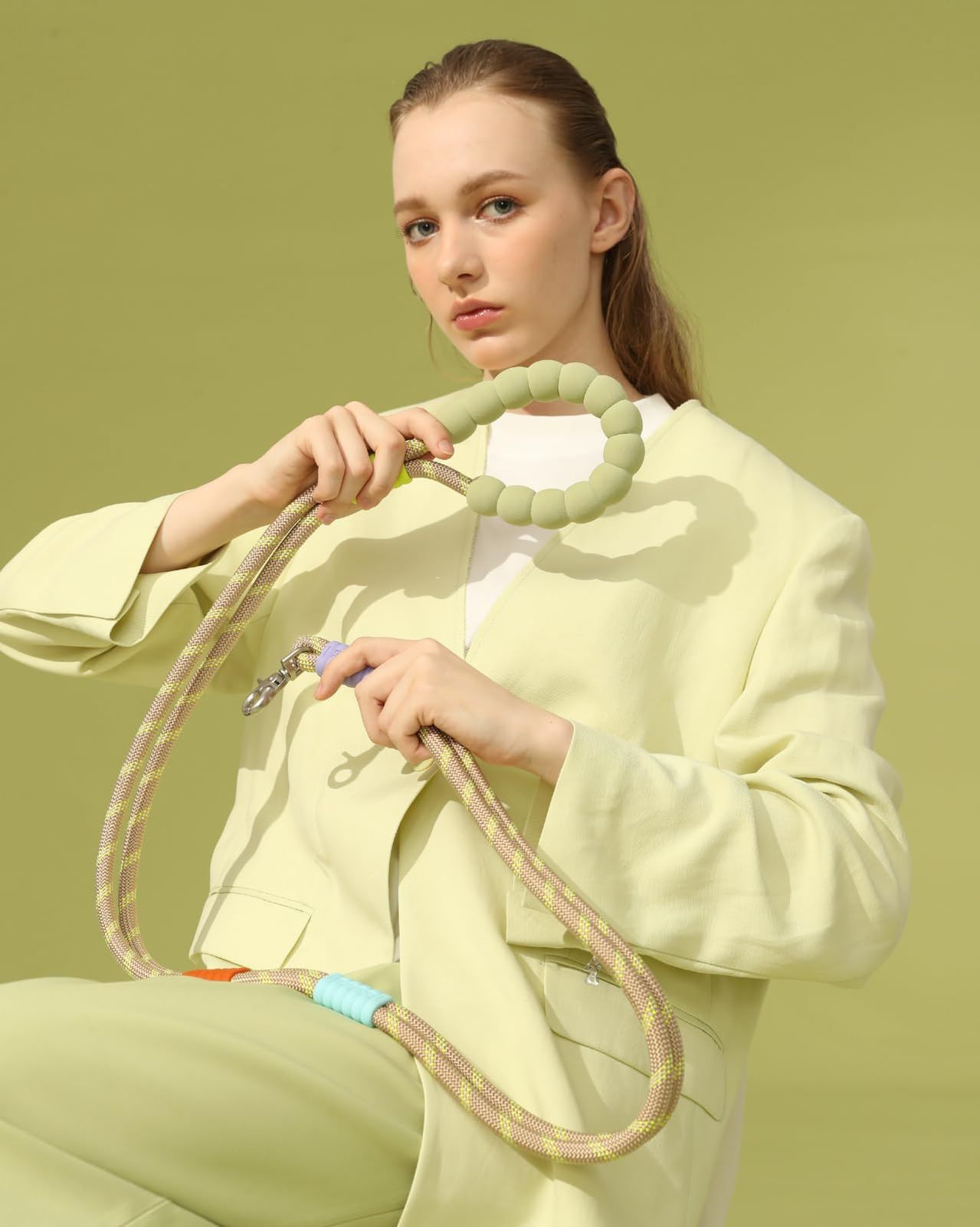 特価商品 Maogoublue マシュマロリード PLUS 大型犬用 4WAY リード (150cm/耐荷重40kg) - 手持ち/肩掛け/腰掛け/P型 多機能ドッグロープ ｜引っ張り防止｜快適グリップ｜トレーニング・ジョギング・散歩用