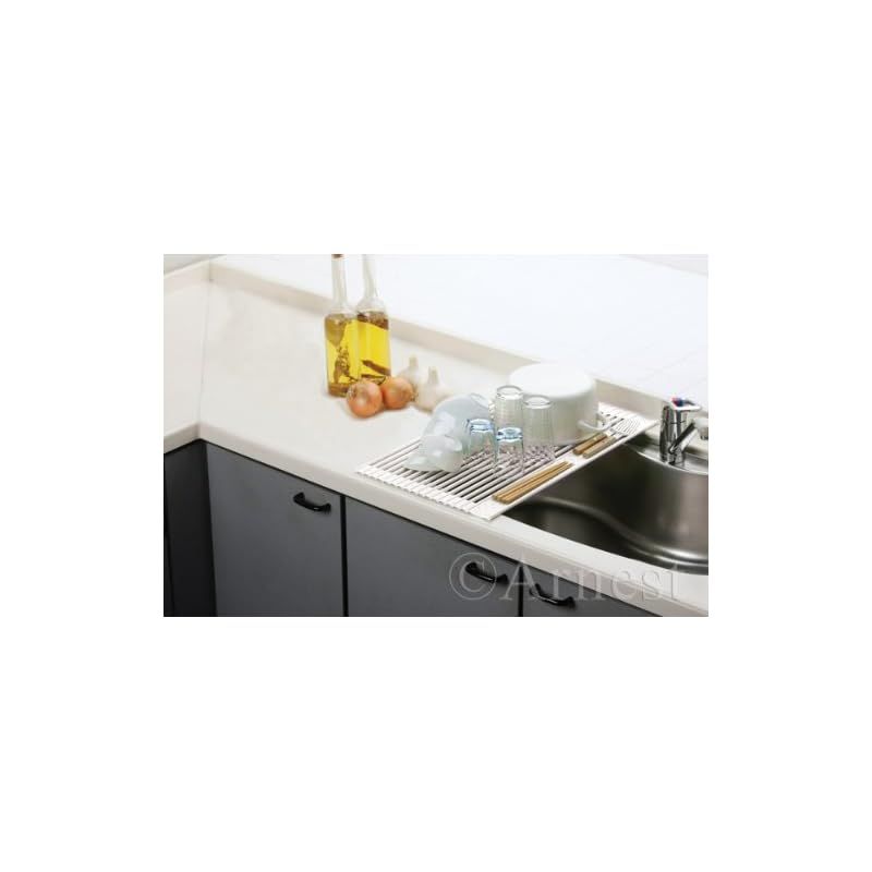 くるくるシリコン水切り ホワイト Ｌサイズ 58×35ｃｍ |使うときだけ広げる 0