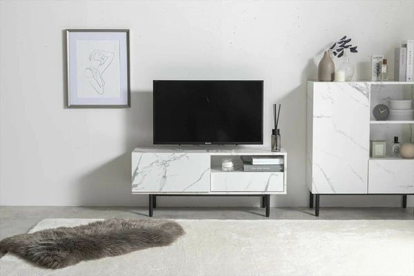 幅100cm 大理石柄 テレビ台 テレビボード おしゃれ 収納