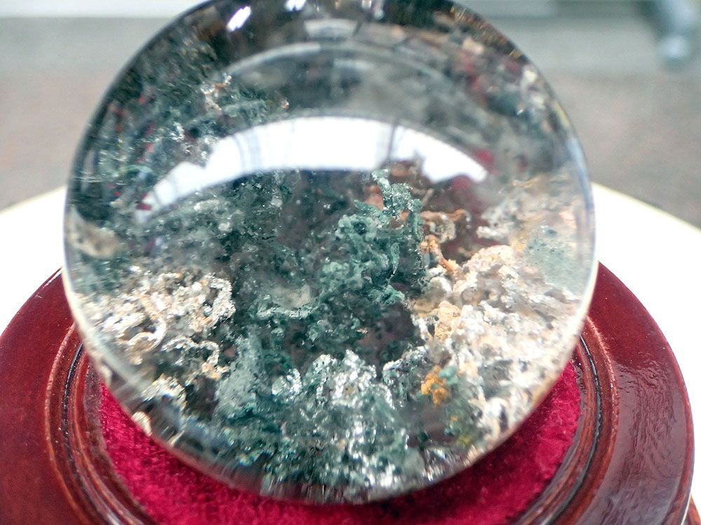 天然石】ガーデン水晶(344g)、丸玉