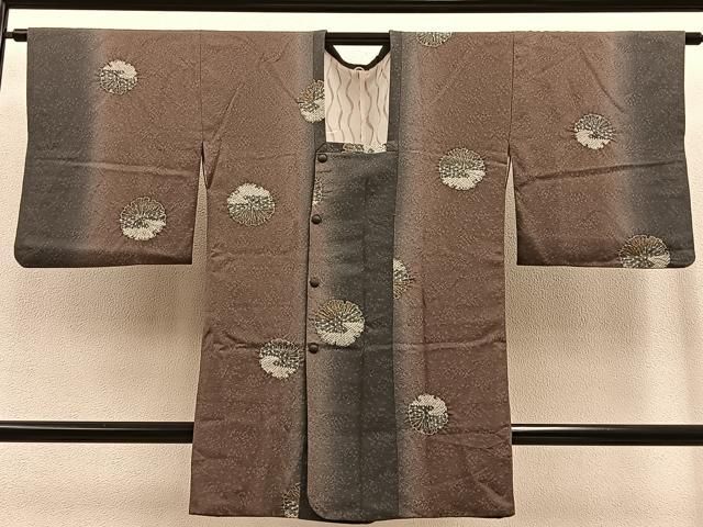 平和屋着物＃道行コート 流線文 正絹 逸品 BAAU0089gt