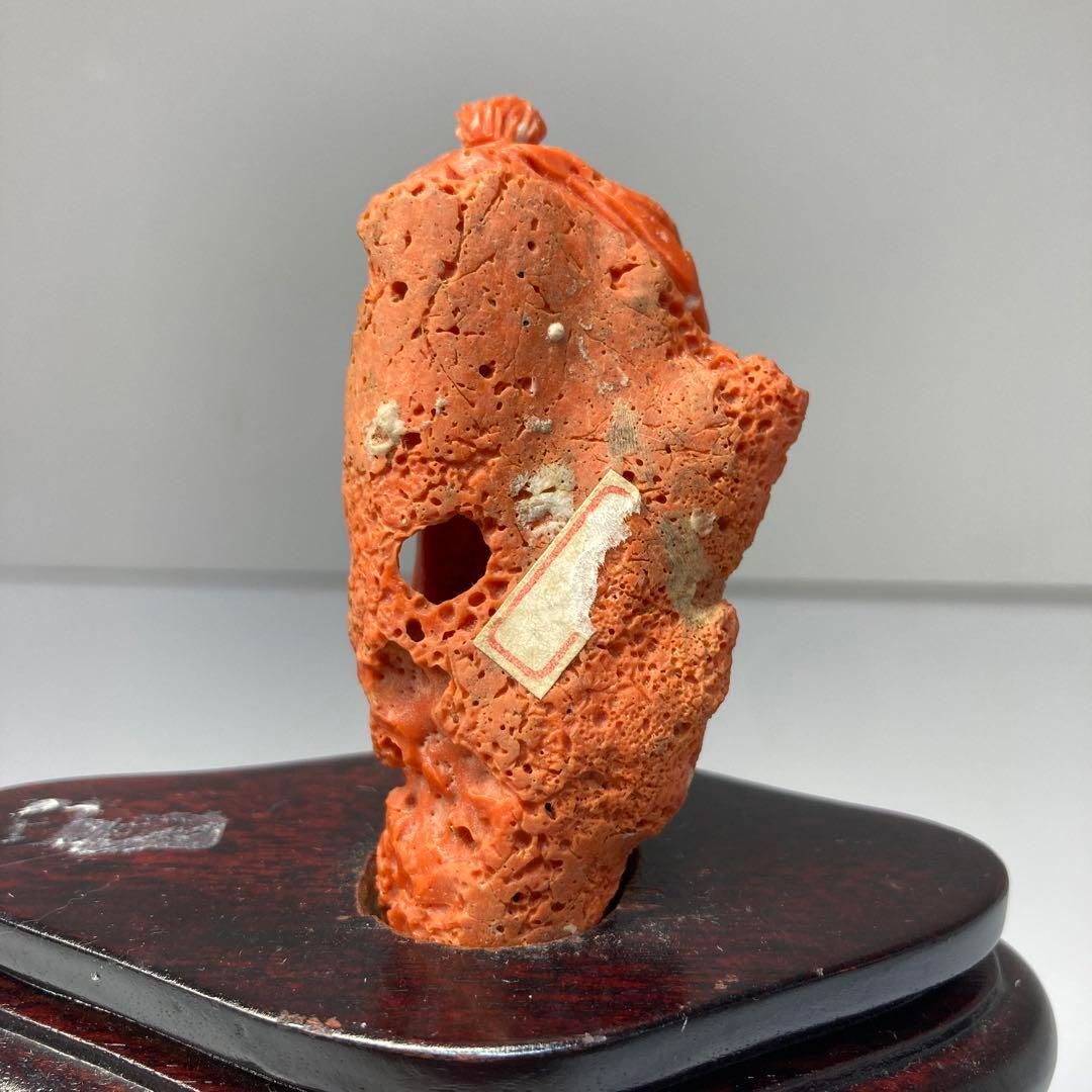 本赤珊瑚 観音像 115g/高さ9.5㎝（台込）東Y6-0222☆2Fトウル - メルカリ