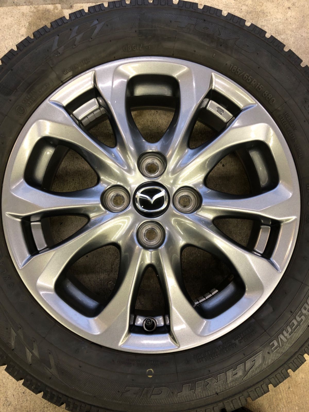 185/65R15 トーヨーマツダ純正 ホイールセット 4本セット スタッドレス 