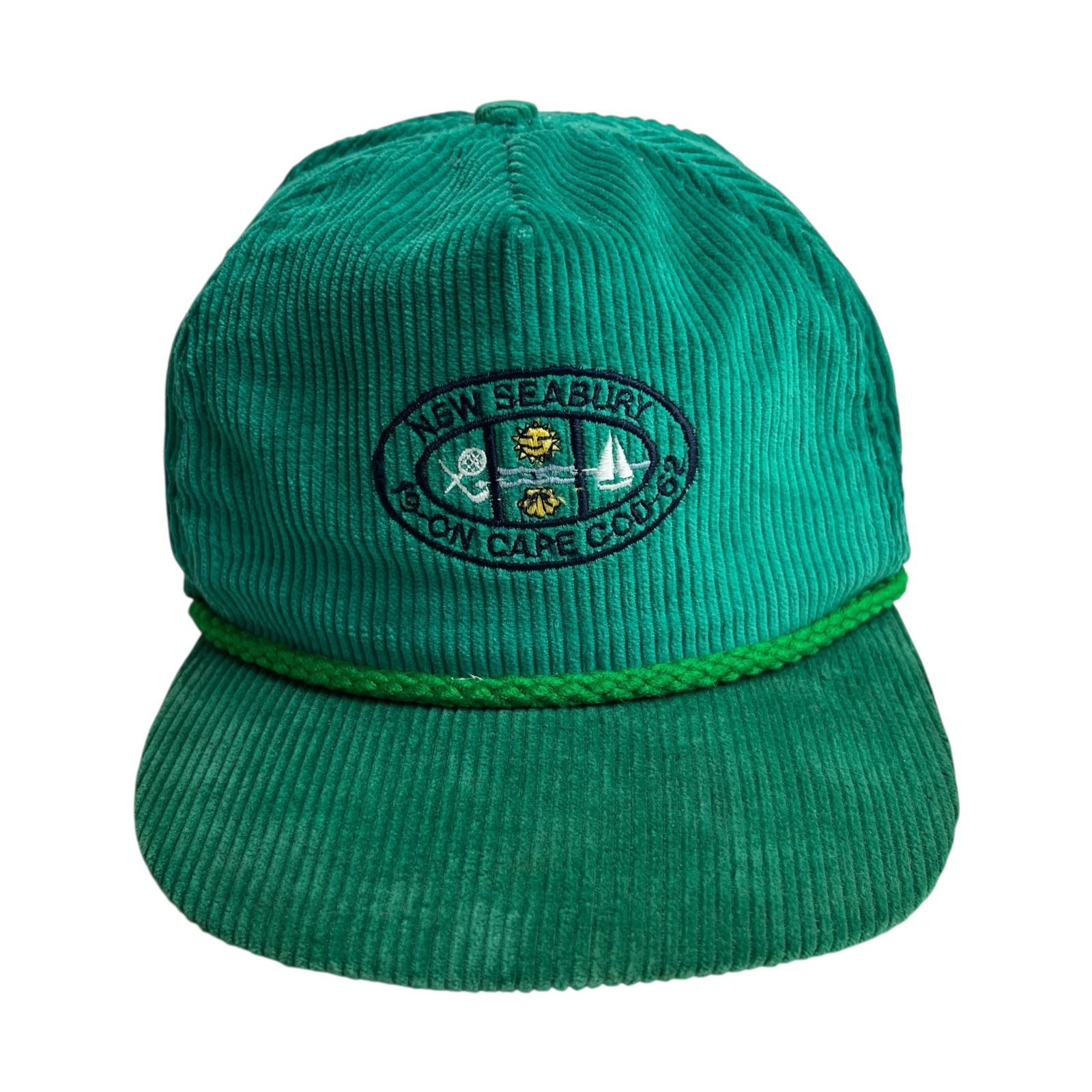 キャップ|帽子 90s NEW SEABURY ニュー シーベリー ビンテージ コーデュロイ トラッカーキャップ グリーン 緑 イエロー 黄 ホワイト 白