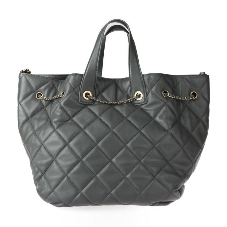 CHANEL シャネル 巾着 2WAY バッグ ハンドバッグ - ラムスキン