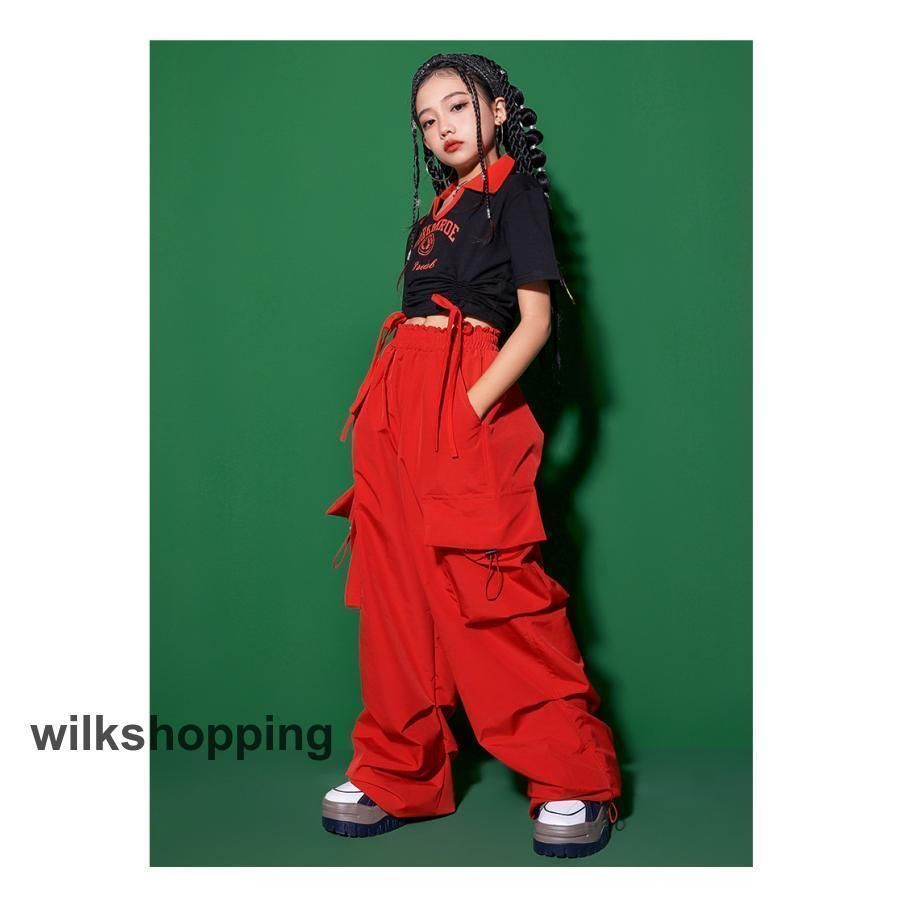 キッズダンス衣装 ヒップホップ キッズ ダンス衣装 半ズボン 練習着 HIPHOP ジャズダンス レッスン着 演出用