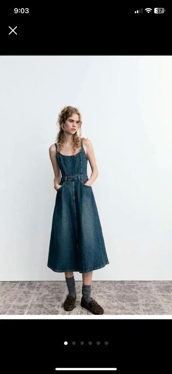ZARA ザラ デニム ロング丈ワンピース