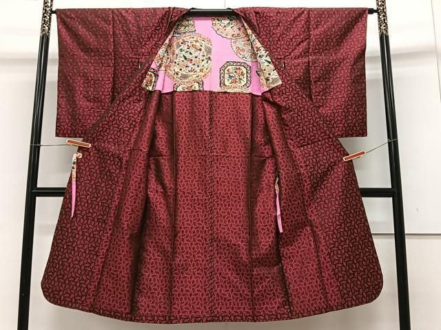 平和屋着物＃道行コート　単衣　柊　ロング丈　正絹　逸品　CAAX7856ua 平和屋着物＃道行コート 単衣 柊 ロング丈 正絹 逸品 CAAX7856ua