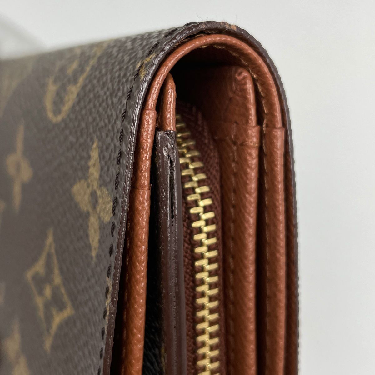 【ジャンク品】ルイ・ヴィトン Louis Vuitton ポルト モネ ビエ トレゾール 札入れ 小銭入れ 三つ折り財布 モノグラム ブラウン M61730 レディース 【中古】